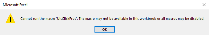 Cannot run macro message box