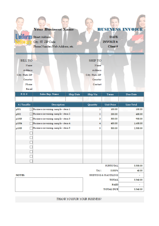 Advanced Sample - Macro-Enabled Invoicing Template (IMFE Edition)