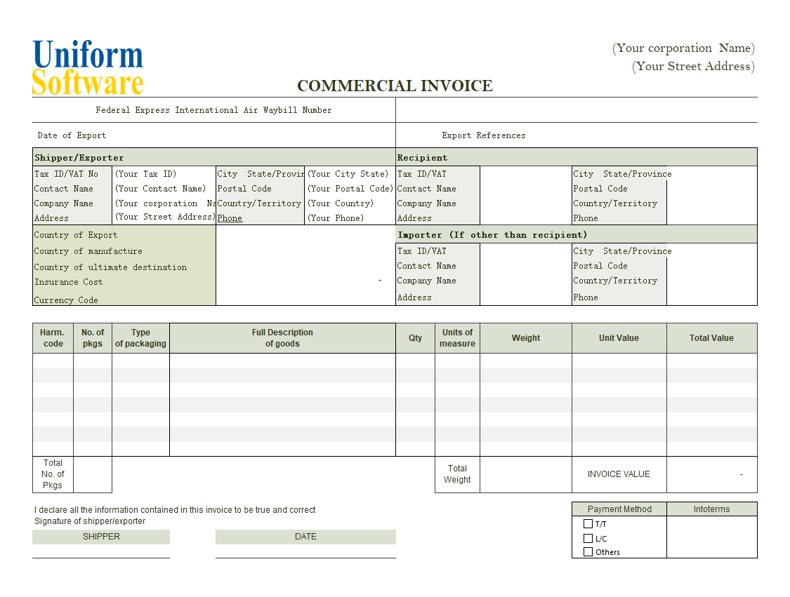 Commercial Template Sample - Adding Insurance Cost Field