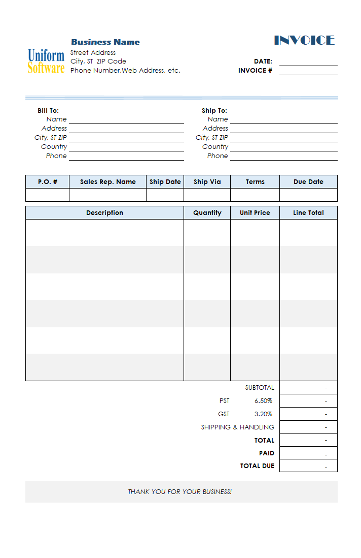 Invoice Template with Long Product Description (IMFE Edition)