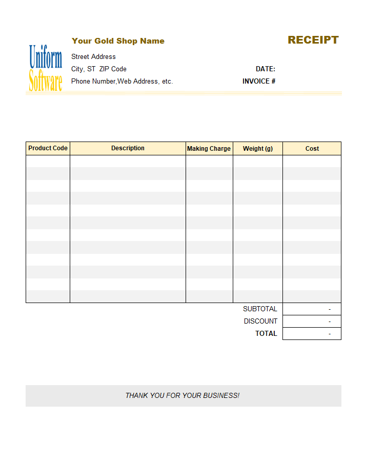 Receipt Template for Gold Shop (4) (IMFE Edition)