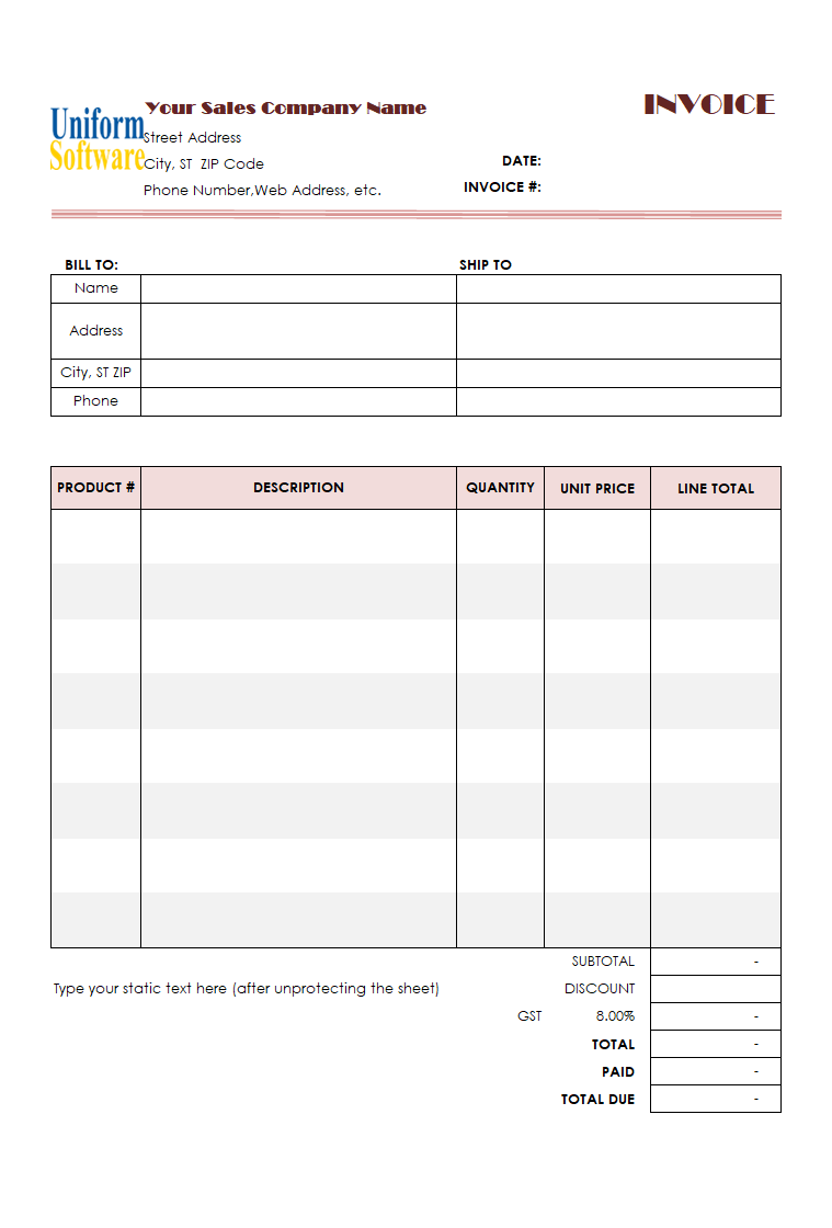 Sales Invoice Form with Discount Amount (IMFE Edition)