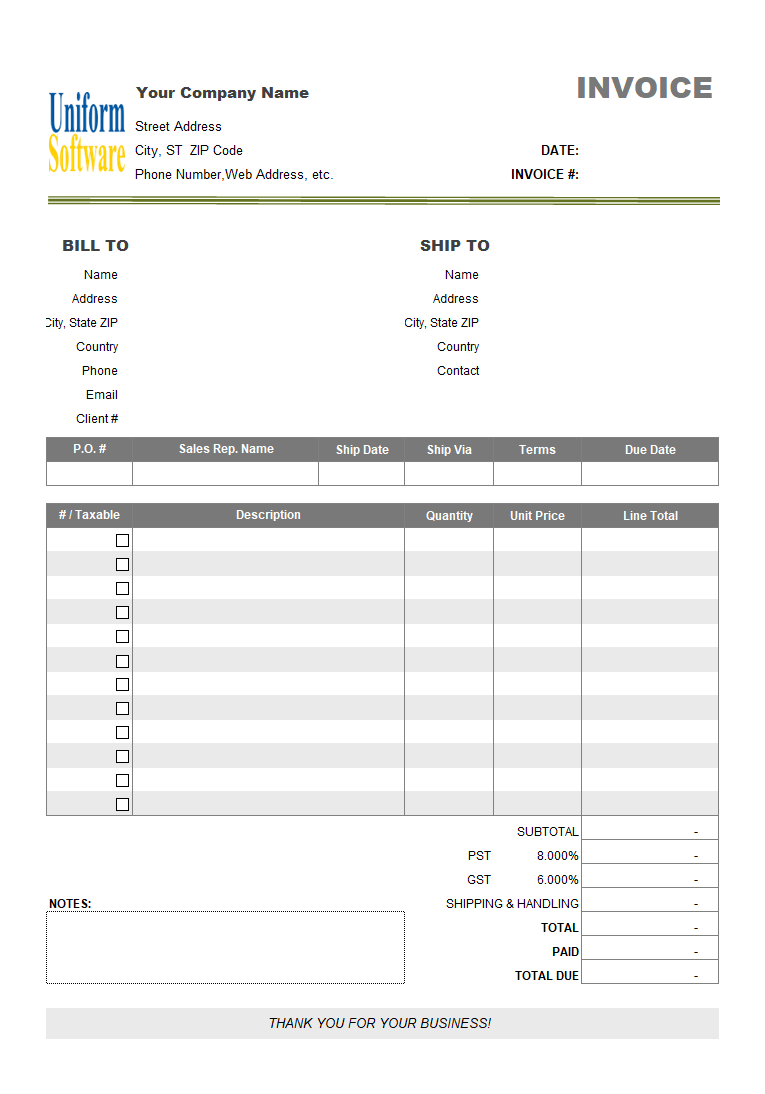Simple Invoice Sample - Sales Rep Name on Product Report