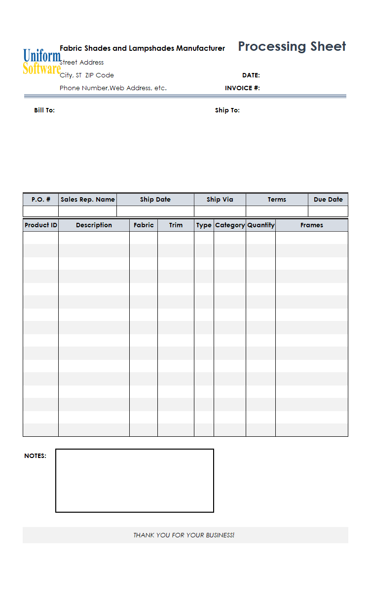 Work Order and Processing Sheet Practical Sample (IMFE Edition)